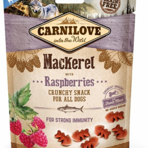 Makreel en frambozen - Crunchy snack voor honden