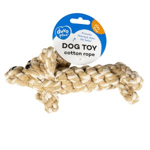 Knotted Cotton Dog Bruin/wit