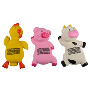 Latex ouch kip/varken/koe Gemengde kleuren