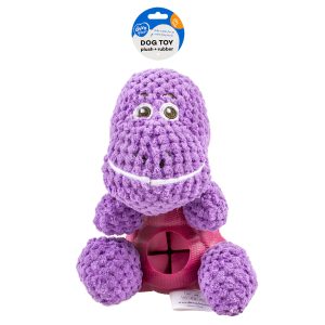Pluche & rubber T-rex dispenser Meerkleurig