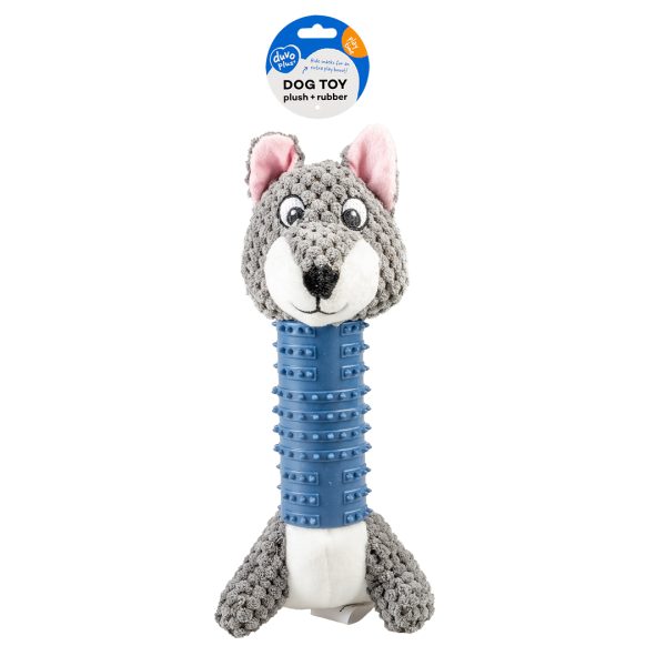 Pluche & rubber wolf Meerkleurig